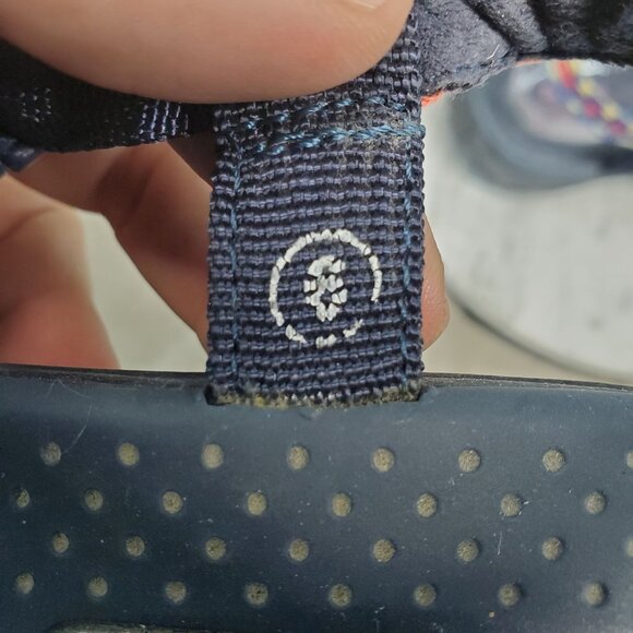 Skechers Shoes Womens Size 8 Navy Blue Textile Multicolor Reggae Sew Me Sandals - Picture 9 of 10